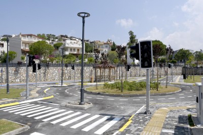 KUŞADALI MİNİKLER TRAFİK EĞİTİM PARKINA KAVUŞUYOR