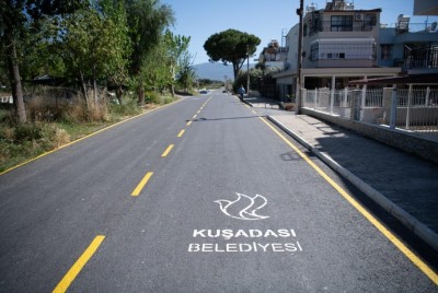 KUŞADASI BELEDİYESİ YOL YAPIM SEZONUNA HIZLI BAŞLADI