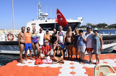 DENİZCİLİK VE KABOTAJ BAYRAMI İÇİN 38,5 KİLOMETRE KULAÇ ATTILAR